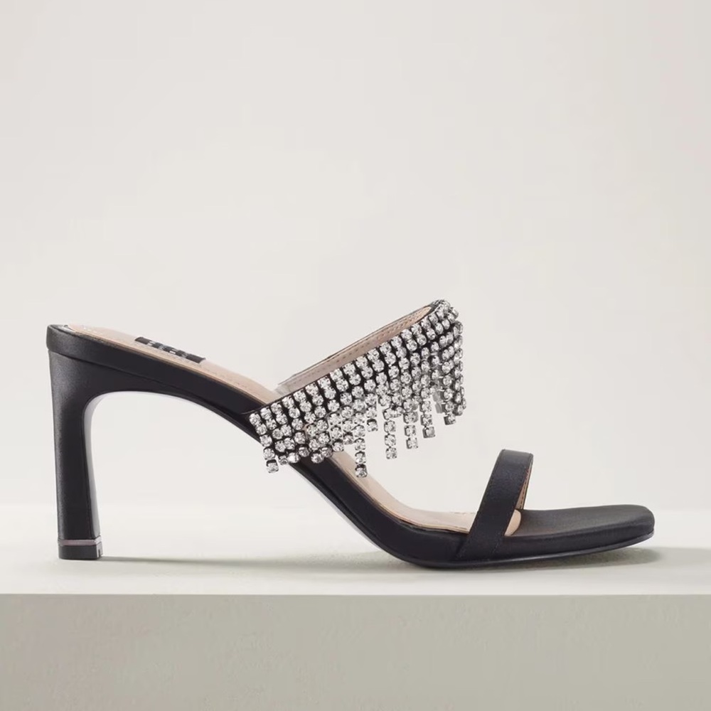 WHBM Fringe Rhinestone Heels - Picture 4 of 13